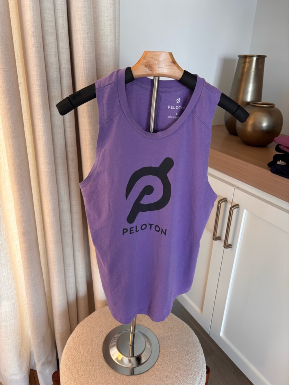 Peloton Purple Tank Top with Black Logo